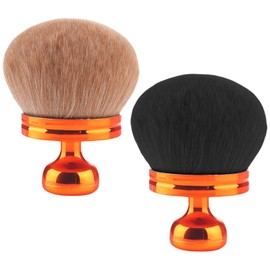 2 Pack kclkda Large Self Tanning Brush for Body, Oval Body Makeup Brush for Leg Makeup & Bronzer, Sunscreen Back Applicator Without Streaking Foundation Kabuki Brush for Blusher Powder Legs Arms＆Body