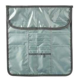 1Pc Professional Knitting Needles Holder Case Oxford Cloth Roll Up Bag Empty Portable Crochet Hooks Knitting Accessories Carrying Bag Storage Organizer for Crochet & Knitting DIY Craft Supplies, Grey