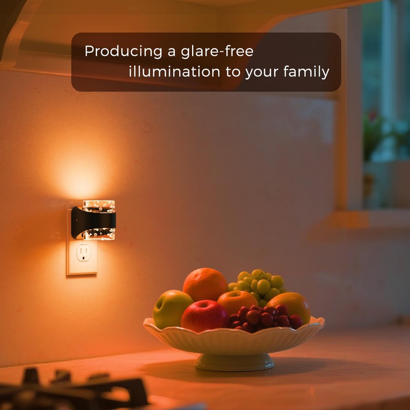 L LOHAS LED Night Light, RGB Bubble Night Lights Plug