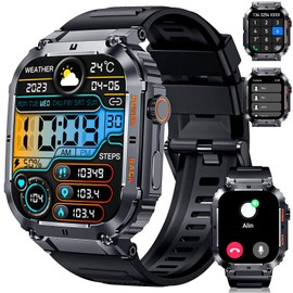 KACLUT Smart Watch,2 inch Smart Watch for Android Phones,100M Waterproof Rugged Smart Watch with Bluetooth Call(Answer/Dial Calls) Ultra Long Battery Life,100+ Sports Modes Activity Tracker