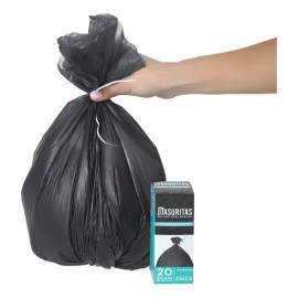 80 Bolsas De Basura Chicas Basuritas, 41x45cm, Pack 4x20                                                                                              