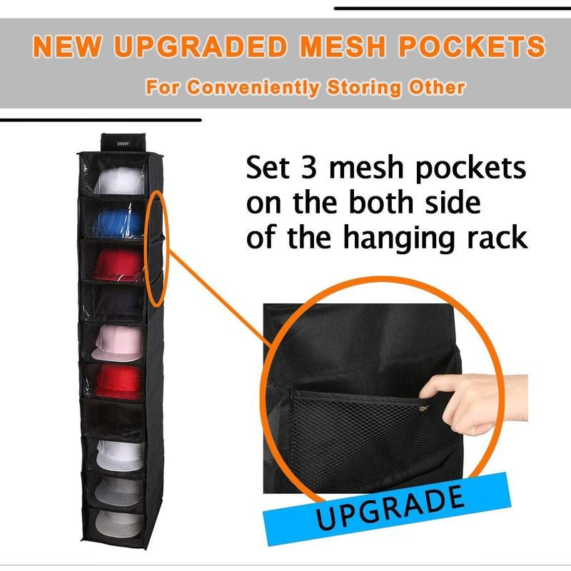 Hat Organizer for Baseball Caps, Hat Rack with Dust Shield