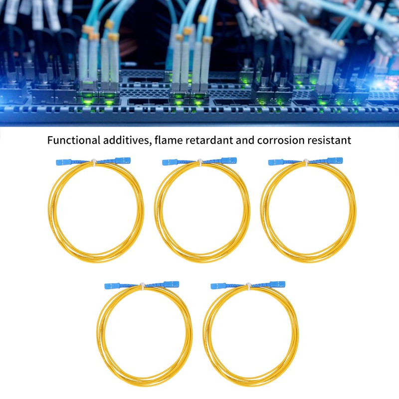 5PCS Optical Fiber Extension Cable Single Mode LSZH Sheath Fiber