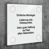 Türschild Büro Weiß Matt Selbstklebend UV Druck 12 x 12cm