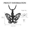 Butterfly Urn Necklace for Ashes Stainless Steel Keepsake Memorial Urn
