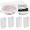 xinyee 40PCS Double Compartment Condiment Containers with Lids, 2 Compartment