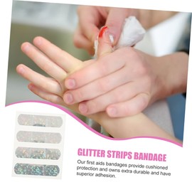 FOMIYES 4sets Glitter Daily Use Strips Portable Single Pack Glitter Band Household Travel 10pcs*4