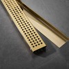 AVSIILE Linear Shower Floor Drain, Brushed Gold 24 Inch 304