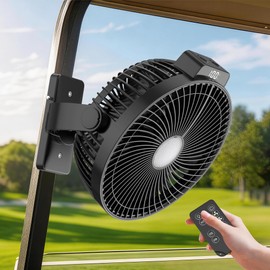 8-inch Magnetic Golf Cart Fan with Heavy-Duty Strap, 12000mAH Battery Operated Fan with Dual-Magnet, Bright Lighting, Compatible with EZGO Club Car Yamaha, Golf Cart Accessories, Golf Gift 2026