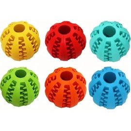 Dog Dental Chew Balls for Teeth Cleaning, Treat Dispensing, 6 Pack