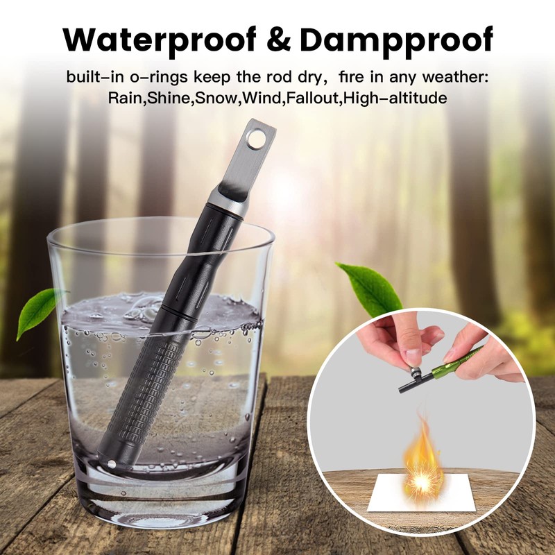 3PCS Ferro Rods - Compact Fire Starter Sticks with Scraper