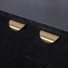 Oneyijun 2 Pcs Leaf Shape Cabinet Drawer Wardrobe Door Brass