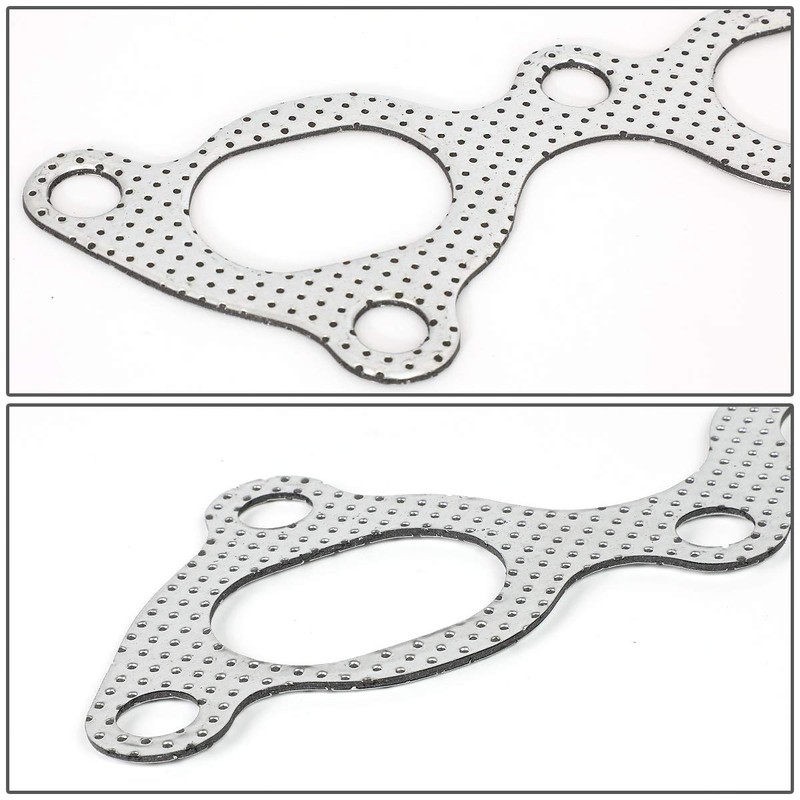 DNA Motoring GKTSET-3000GT Aluminum Exhaust Manifold Header Gasket Set Replacement,Metallic