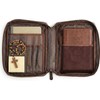LEATHER VILLAGE Large Leather Bible Cover with Carry Handle &