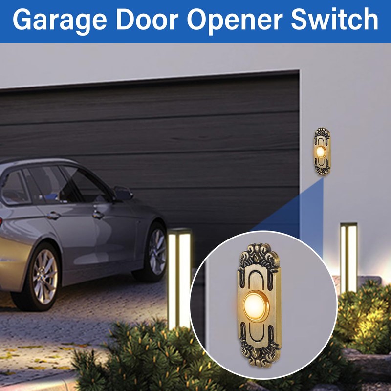 Heavy Duty Doorbell Button Metal Lighted Up Door Bell Wired