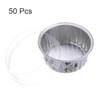 HARFINGTON 50Pcs Baking Cups with Lids 5oz Aluminum Foil Liners