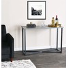 Household Essentials Jamestown Console Sofa Table Rustic Slate Concrete and