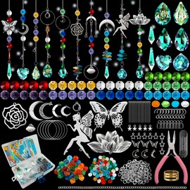 Sun Catcher Kits for Adults, 10 Sets DIY Suncatcher Arts and craft kits for adults Prism Crystal Suncatchers Indoor Window Hanging Ornaments Decor for Home Gifts for Mother Wife Daughter (Fairy)