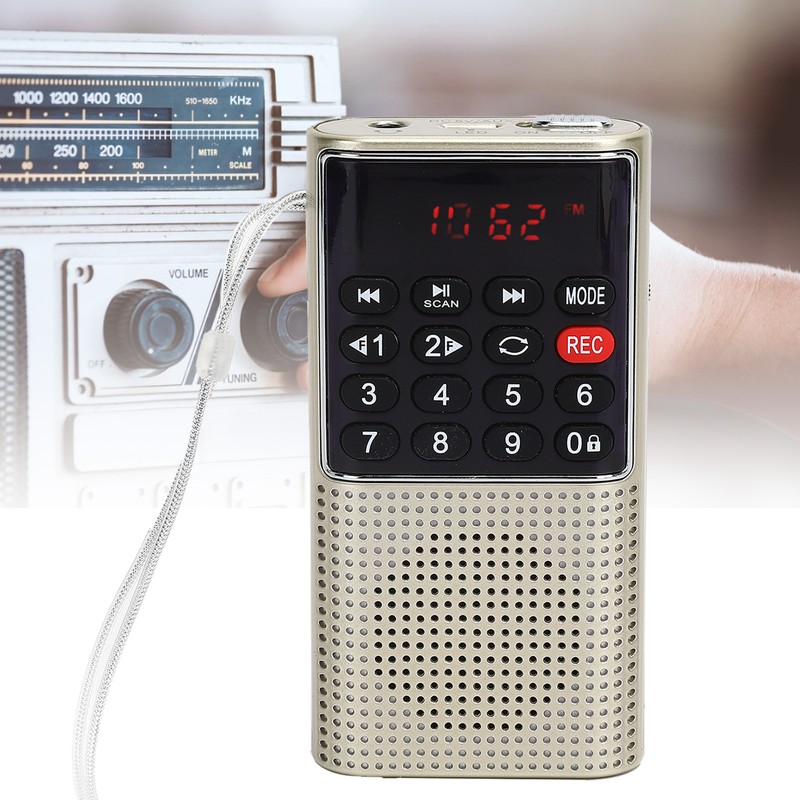 L‑328 Mini FM Radio Speaker Portable Multifunction USB Music MP3