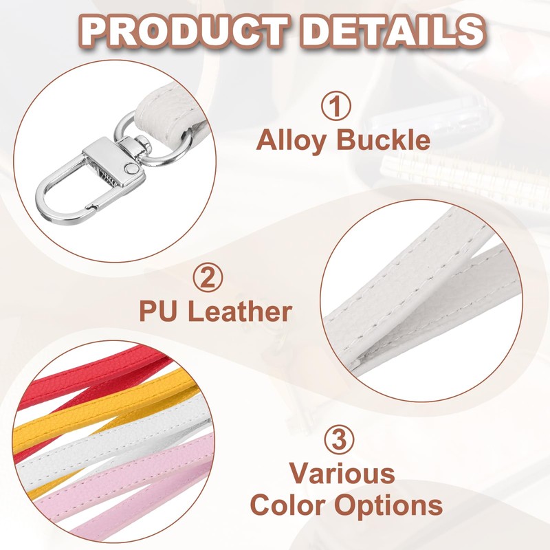 PATIKIL Leather Wristlet Strap, PU Leather Wristlet Keychain Strap Hand