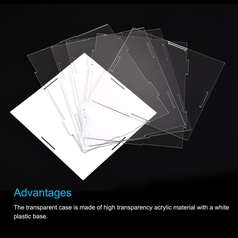 sourcing map Display Case Acrylic Box Transparent Dustproof Protection for