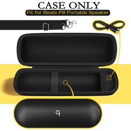 (Case Only) Beats Pill Portable Wireless Speaker Storage Case, Black - co2CREA
