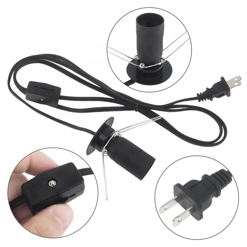 MMBGJKG Himalayan Salt Lamp Cord with Dimmer Switch and Bulbs,