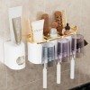Porta Cepillos Dentales Con 3 Tazas Y Dispensador