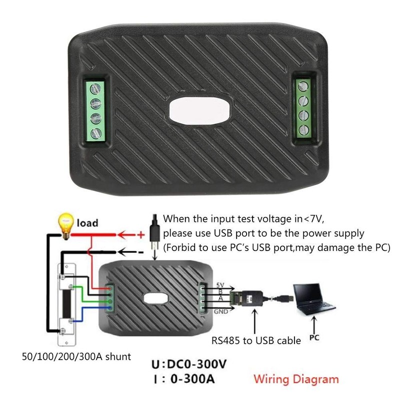 PZEM017 DC Consumption Meter Multifunction Walfront PEACEFAIR DC Voltage Current