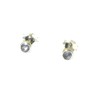 Small Round Blue TANZANITE Sterling Silver Stud Earrings 925-3 mm