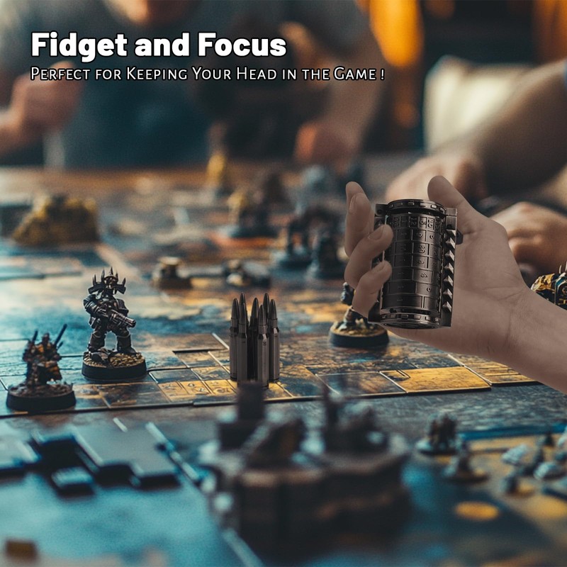 CZYY Rifle Bullet Dice Set - Solid Metal 7 Polyhedral