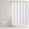 ggaimwf Striped Farmhouse White Shower Curtain Boho Linen Fabric Shower