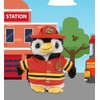 DolliBu Marine Wild Penguin Firefighter Stuffed Animal with Name Personalization