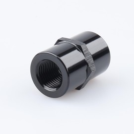 AC PERFORMANCE Aluminum 1/8" NPT Female Piping Coupler Fitting Adapter Black