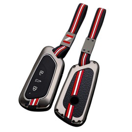 Happyit Zinc Alloy Car Key Cover Key Fob Cases for VW Volkseagen Golf 8 MK8 ID.3 ID.4 Cupra Skoda Octavia A8 SEAT Leon MK4 2020 2021 Formentor Tarraco (Matte+Rope)