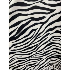 Unbranded Zebra black white 4way stretch Spandex fabric dancewear swimwear
