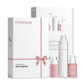 Luxury Anti-Ageing Gift Set, for All Skin Types, Deep Cleans, Refines the Skin, Against Wrinkles of All Kinds, 3-Piece with Day Cream, Peptide Serum, Smoothing Eye Cream
