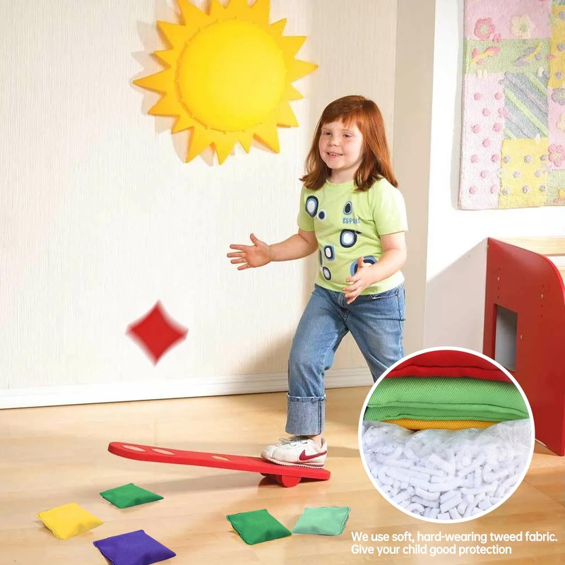 Pack of 6 Cornhole Bags, Can Throwing Nylon Bean Bags