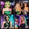 6 Pcs Green Face Gems Jewels Halloween Ivy Stickers Accessories