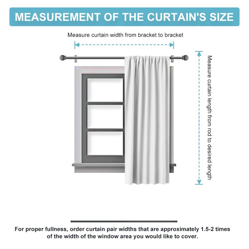 RYB HOME Grey Blackout Curtains - Thermal Insulated Noise Reducing