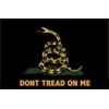 4x6 Gadsden Don't Tread On Me Flag Black 4'x6' Banner