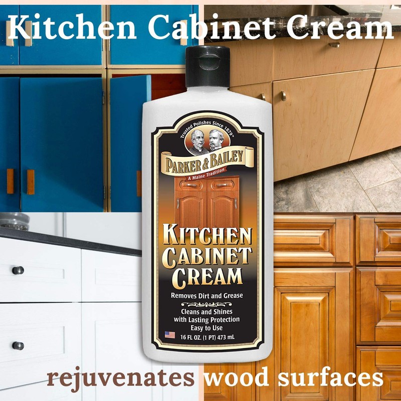 Parker and Bailey Kitchen Cabinet Cream-Wood Cleaner-Grease Remover 16 oz