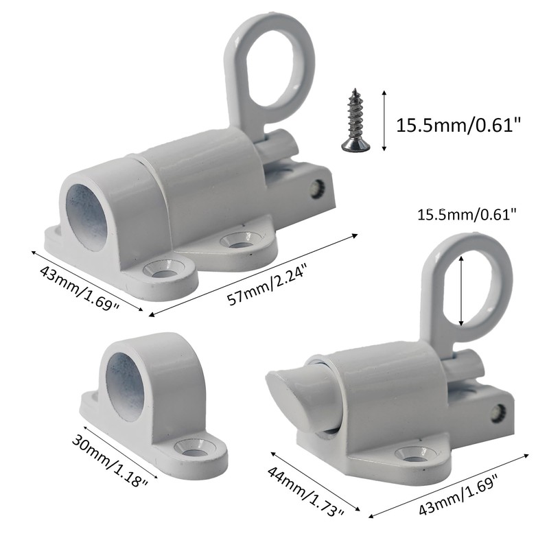 STFRBTH 4PCS Self-Closing Door Latches, Aluminum Alloy Spring Barrel Lock