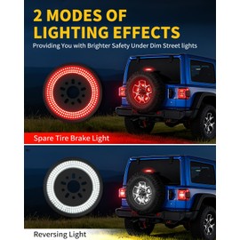 CAFOPAR Spare Tire Brake Reverse Light for 2018-2026 Jeep Wrangler JL JLU
