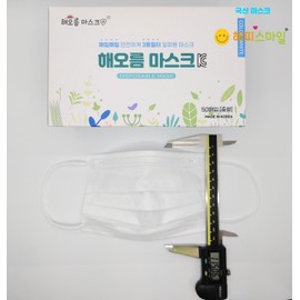 Haeoreum Mask Medium Dental Mask White 50 sheets, built-in MB filter for adults, anti-fog, 3-layer Haeoreum Medium Size 50 sheets White / 해오름마스크 중형 덴탈 마스크 화이트 50매 성인용 MB필터내장 김서림방지, 3겹 해오름 중형 50매 화이트