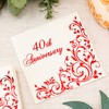Crisky Servilletas de cóctel rojas de 40 aniversario para decoración