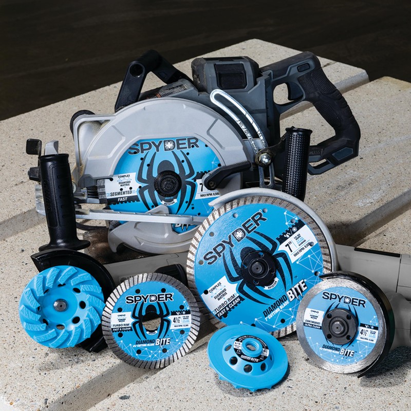 Spyder Diamond Bite 4.5" Diameter Wet/Dry Segmented Rim Diamond Cutting