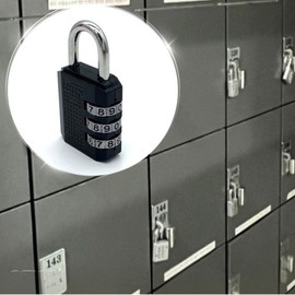 3-Digit Dial Combination Lock - Black (Medium) Dial Lock 2ea