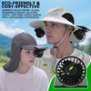 EINSKEY Solar Hat Clip Fan, 2-Pack Portable Mini Fans with