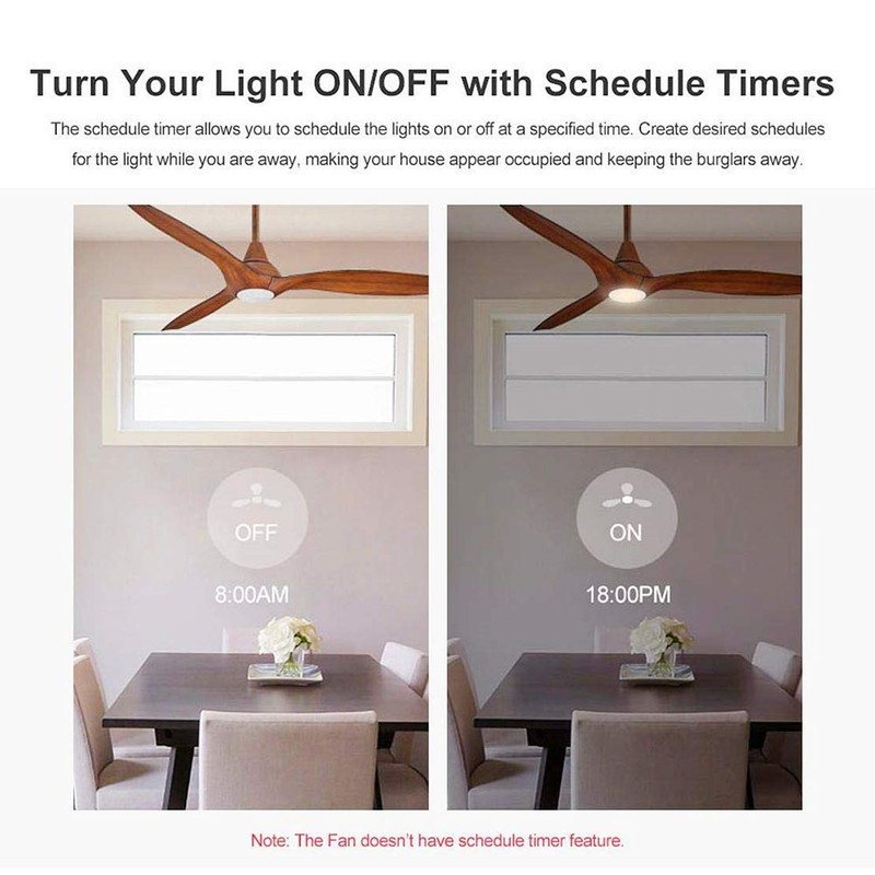 QIACHIP Upgraded WiFi Universal Ceiling Fan Light Remote Control Kit
